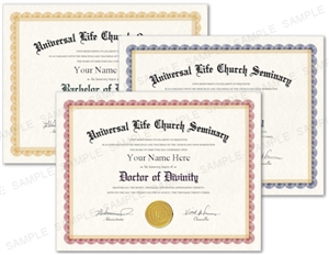 Universal Life Church Seminary Bachelor of Divinity degree